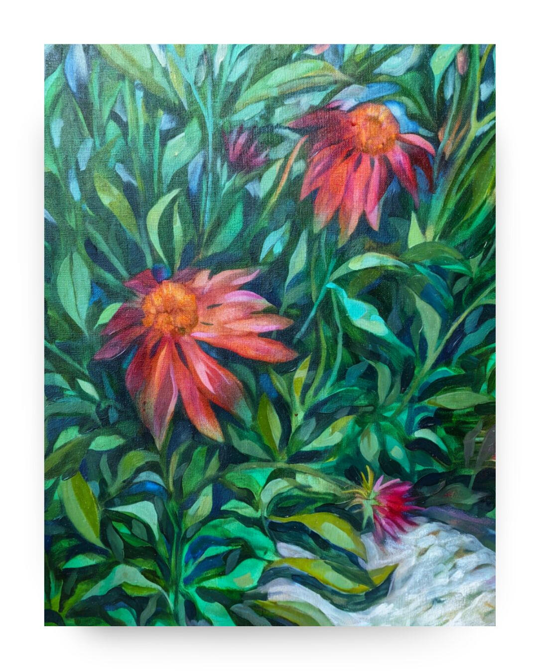Pink Spring, 20x24", Oil and Spray Paint on Canvas $350 Buy Now